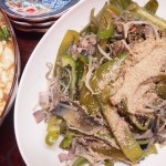 【食】手抜きピーマンとなすの炒め物、レタスたっぷり麻婆豆腐